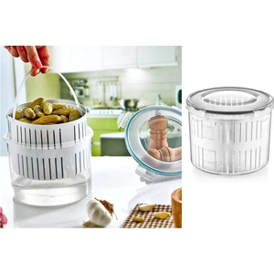 Turşuluk Süzgeçli Zeytin Turşu Saklama Kabı 2,5 Lt