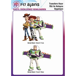 F17 Ajans Ütü Ile Yapışan Tekstil Baskı Görseli Oyuncak Hikayesi Toy Story