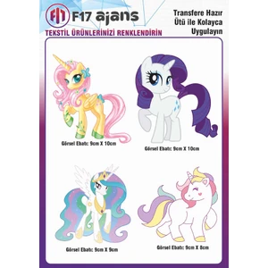 F17 Ajans Ütü Ile Yapışan Tekstil Baskı Görseli My Little Pony Unicorn