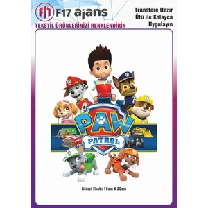F17 Ajans Ütü Ile Yapışan Tekstil Baskı Görseli Paw Patrol