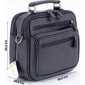 Shop GG 124 Model Yatay Basın Çantası, El Çantası, Omuz Çantası Siyah