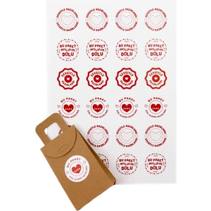 Repro Design Karışık Desen Baskılı 4 cm Yuvarlak Etiket No:19