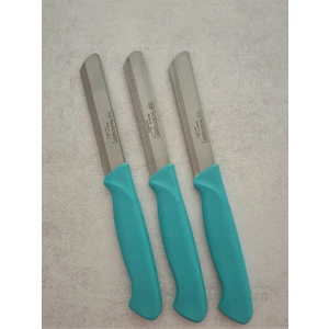 Micro Tırtıklı Sebze Doğrama Bıçağı Turkuaz 3'lü
