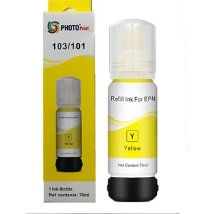 Photo Print Epson 103 Ecotank  L1300 Sarı Ithal Muadil Mürekkep 70 ml