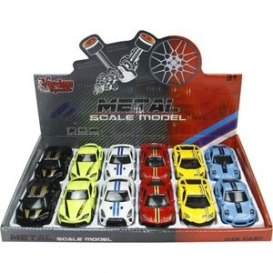 Vardem 1/43 Çek Bırak Şeritli Metal Spor Araba