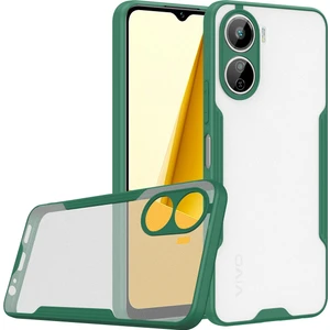 Kzy Vivo Y16 ile Uyumlu Kılıf Kamera Korumalı Colorful Silikon Kapak - Yeşil