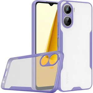 Vivo Y16 ile Uyumlu Kılıf Kamera Korumalı Colorful Silikon Kapak - Lila