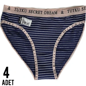 Kadın Diana Bikini Koyu Mavi Külot 4'lü Paket