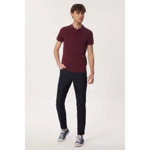 Lee Cooper Twıns Erkek Polo Yaka T-Shırt Mürdüm