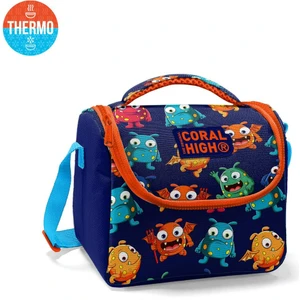Coral High Kids Lacivert Mavi Canavar Desenli Thermo Beslenme Çantası 11822