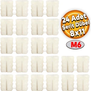 Şerit Dübel 8X11 Plastik M6 (24 Adet)