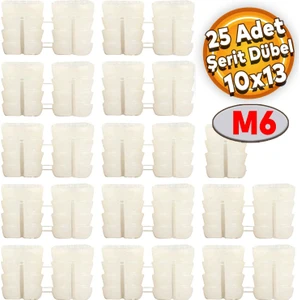 Şerit Dübel 10X13 Plastik M6 (25 Adet)