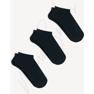 Mono Socks 3'lü Kırmızı Çentikli Patik Çorap