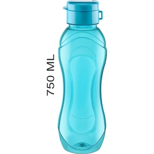 Spor Su Matarası 750 ml Turkuaz Renkli Plastik Kolay Açılan Kapak ile