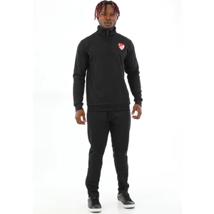 KURAL18 Tff Armalı ve Yazılı Erkek Siyah Antrenman Eşofman Takımı K0154