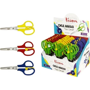 005Y Okul Makası Yaylı Küt Uçlu 5'' - 3 Adet