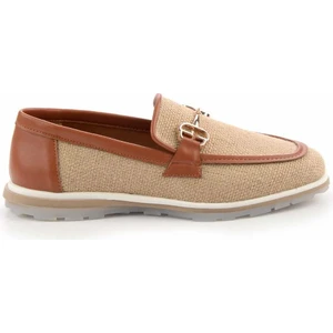 Bej Taba Hasır  Kadın Loafer Ayakkabı K01225092628