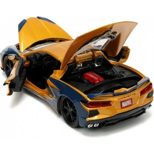 Marvel X-Men Wolverin Chevy Corvette 1:24 Ölçek, Figürlü