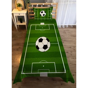 Saha Desen Baskılı 140X220 cm Dekoratif Yatak Örtüsü Yeşil