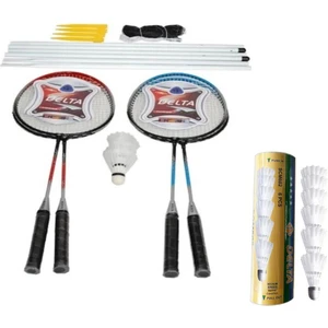 4 Adet Badminton Raketi + Çantası + File + Demir + 9 Adet Orta Hız Başlangıç Badminton Topu