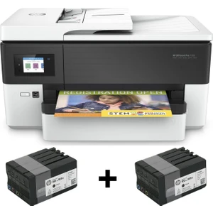 Hp Officejet Pro 7720 Çok Fonksiyonlu A3 Yazıcı (Ekstra 1 Set Orjinal Kartuş Hediyeli)