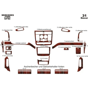 meriç cockpit design Meriç® Mercedes Viano Manuel Vites Ön Torpido Kaplama Maun 31 Parça 2006-›