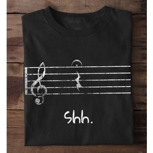 Herşey Nota Shh Sus Unisex Tshirt