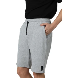 3 İplik Erkek Şort Gri Melanj