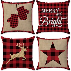 Yılbaşı Özel 4`lü Kırlent Kılıfı Seti