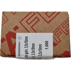 Galvanizli 3.5 x 18 mm Sunta Vidası