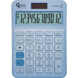 Masaüstü Hesap Makinesi 12 Haneli Mavi Ergonomik Tasarım Geniş Ekran ile Kullanım Kolaylığı