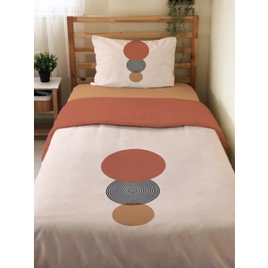 Çift Taraflı Boho Desenli Çarşafsız 2'li Set Baskılı Tek Kişilik Nevresim Takımı