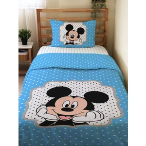Çift Taraflı Mickey Mouse Desenli ÇARŞAFSIZ Baskılı Tek Kişilik Nevresim Takımı