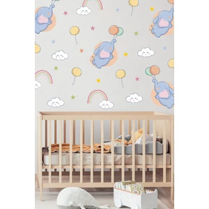 Sevimli Filler ve Balonlar Çocuk Bebek Odası Cam Duvar Dolap Sticker Seti