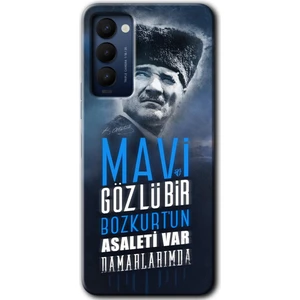 MRC İletişim Tecno Camon 18T Kılıf Hd Desen Baskılı Arka Kapak - Bozkurt Atatürk