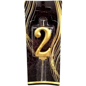 2 Yaş Gold Rakam Mum