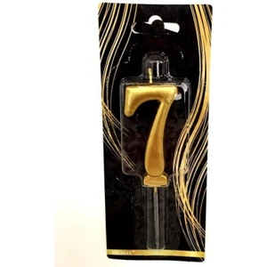 7 Yaş Gold Rakam Mum