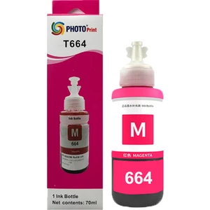 Photo Print Epson Ecoprınt L550  664 T6643 Uyumlu Kırmızı Muadil Mürekkep 70 ml