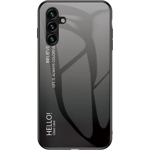 Samsung Galaxy A54 Için 5g Gradyan Renk Yumruğu Geçirmez Telefon Kılıfı Temperlenmiş Cam Sert Pc Yumuşak Tpu Anti-Drop Hibrit Kapak (Yurt Dışından)