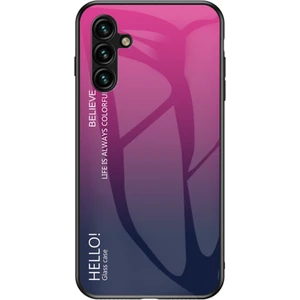 Samsung Galaxy A54 Için 5g Gradyan Renk Yumruğu Geçirmez Telefon Kılıfı Temperlenmiş Cam Sert Pc Yumuşak Tpu Anti-Drop Hibrit Kapak (Yurt Dışından)