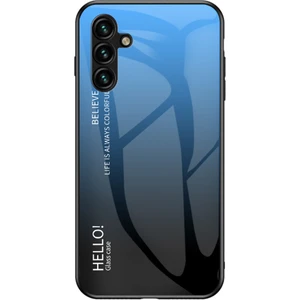 Samsung Galaxy A54 Için 5g Gradyan Renk Yumruğu Geçirmez Telefon Kılıfı Temperlenmiş Cam Sert Pc Yumuşak Tpu Anti-Drop Hibrit Kapak (Yurt Dışından)