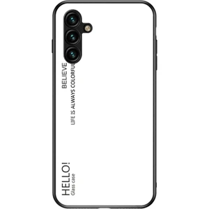 Samsung Galaxy A54 Için 5g Gradyan Renk Yumruğu Geçirmez Telefon Kılıfı Temperlenmiş Cam Sert Pc Yumuşak Tpu Anti-Drop Hibrit Kapak (Yurt Dışından)