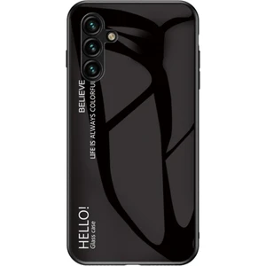 Samsung Galaxy A54 Için 5g Gradyan Renk Yumruğu Geçirmez Telefon Kılıfı Temperlenmiş Cam Sert Pc Yumuşak Tpu Anti-Drop Hibrit Kapak (Yurt Dışından)