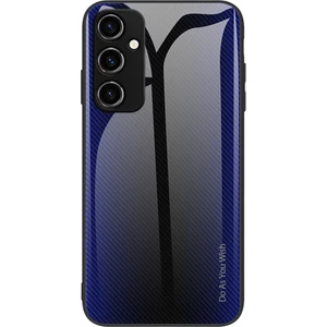 Samsung Galaxy A54 Için 5g Temperli Cam Yumuşak Tpu Telefon Kılıf Karbon Fiber Doku Telefon Kapağı (Yurt Dışından)