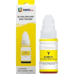 Photo Print Canon Pixma G2410 GI-490Y Sarı Ithal Muadil Mürekkep - 70 ml
