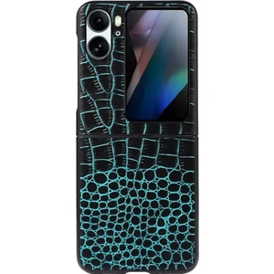 Gzplz Oppo Find N2 Flip Için Sığır Derisi Deri Telefon Kılıfı (Yurt Dışından)