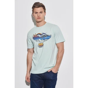 Regular Fit Normal Kesim %100 Pamuk Bisiklet Yaka Açık Pembe Tişört