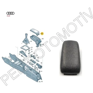 Pelit Otomotiv Audi A3 (2004-2012) Kol Dayama Kapağı Deri 8P0864245
