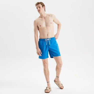 Nautica Erkek Mavi Regular Fit Deniz Şortu