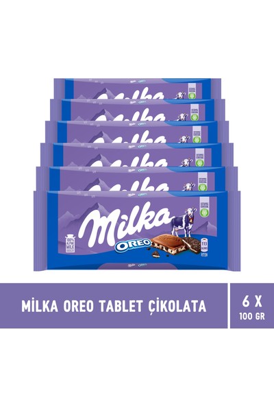 Milka Oreo Tablet Çikolata 100 gr - 6 Adet